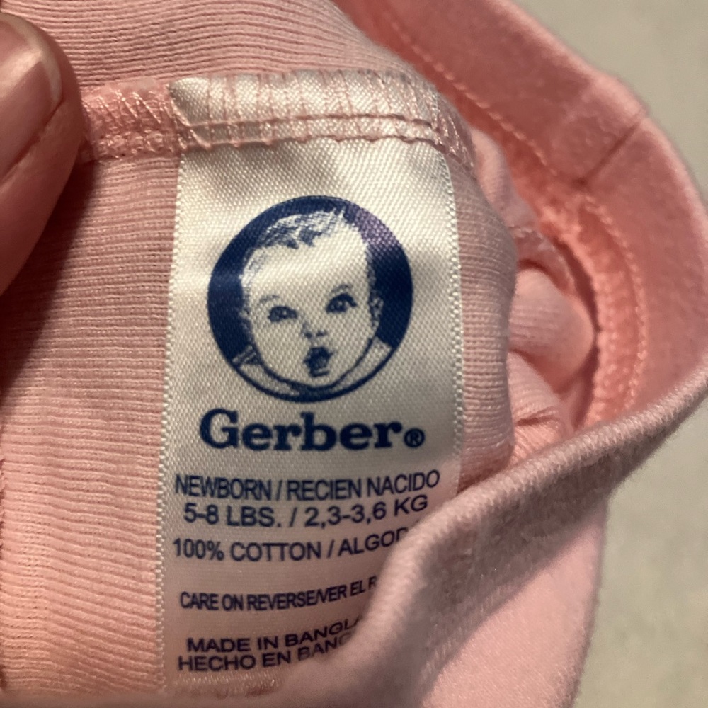 Gerber Pink and Gray Outfit Set - Birds & Love - Picture 7 of 7